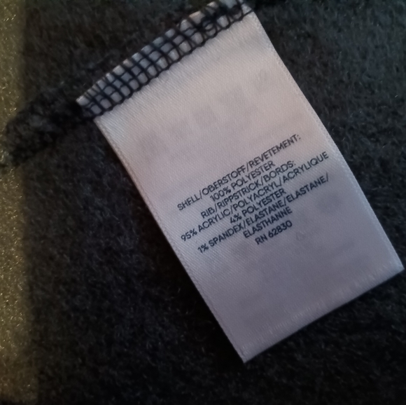 🆕 Lands' End | Cozy Boucle Fleece Coat with Hood Charcoal Grey Size Medium - Picture 4 of 9